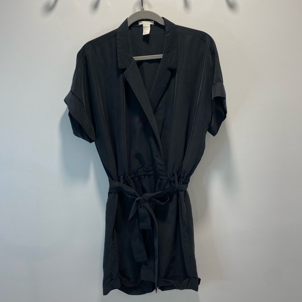 H&M Dark Gray Belted Romper